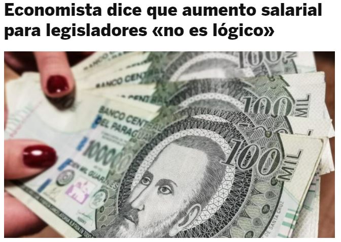 Economista dice que aumento salarial para legisladores «no es lógico»